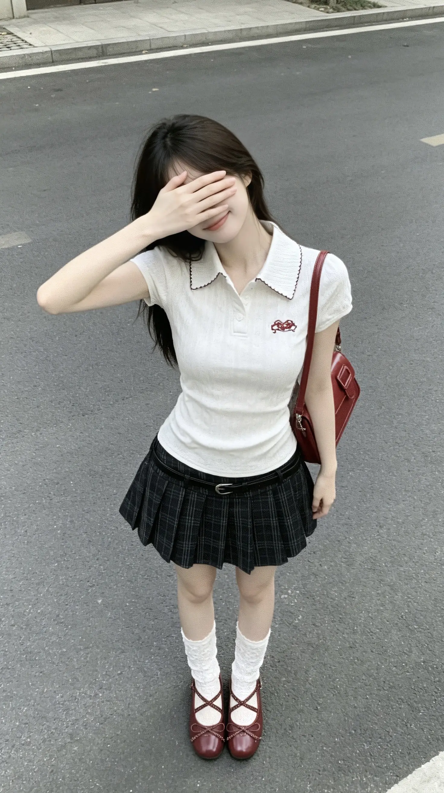 学院风polo领短袖套装