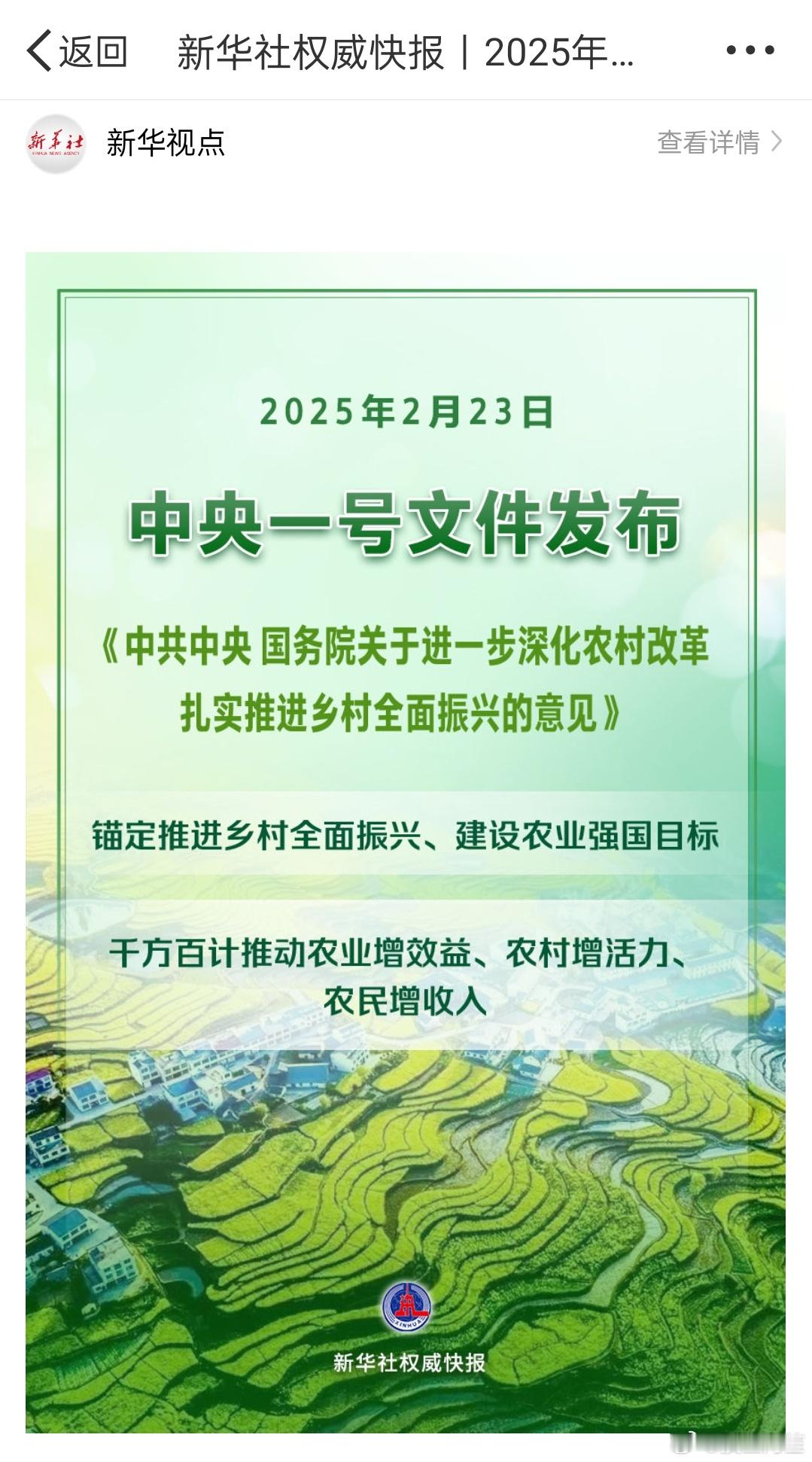 中央一号文件公布 1号文件的内容，投资农村 