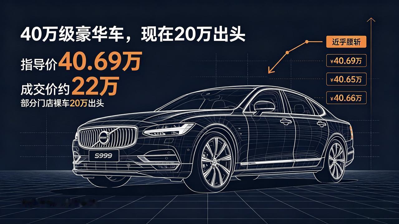 40万的车，现在20万出头就能开走，搁几年前你敢信？
 
说的就是沃尔沃S90。