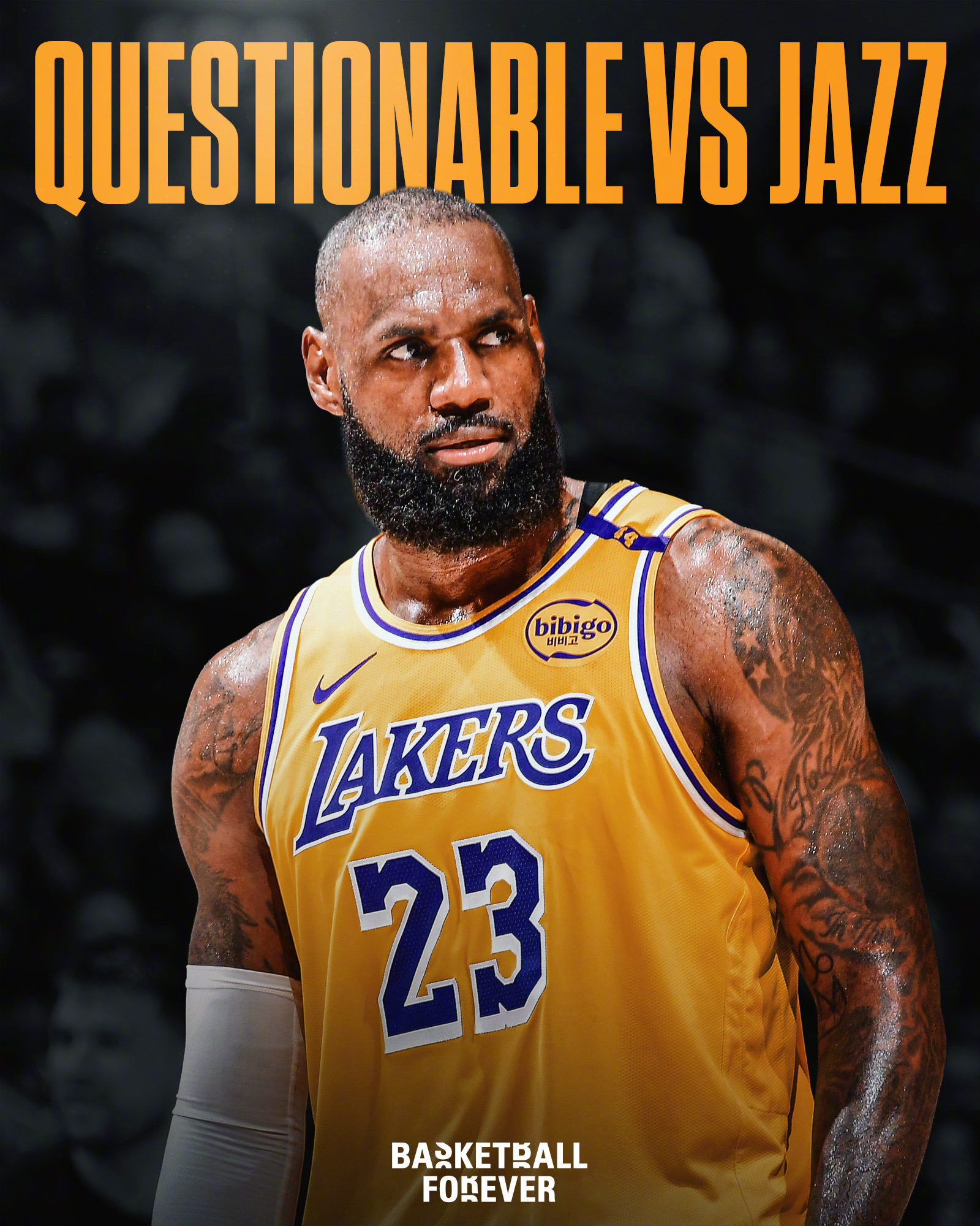 勒布朗·詹姆斯的状态已升级为出战成疑，有望在今天对阵爵士队的比赛中复出，迎来赛季