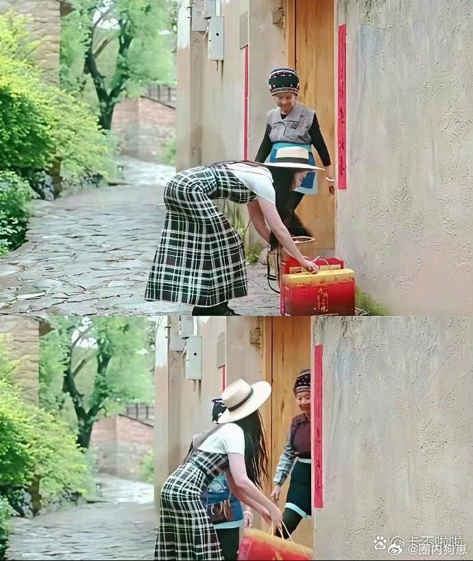 刘亦菲一看就是经常健身的人，这个下蹲姿势也太标准了，体态真的绝！ 