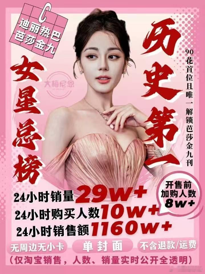 #迪丽热巴五大一线杂志销量top#迪丽热巴首位登上《芭莎》金九封面的 90 后女