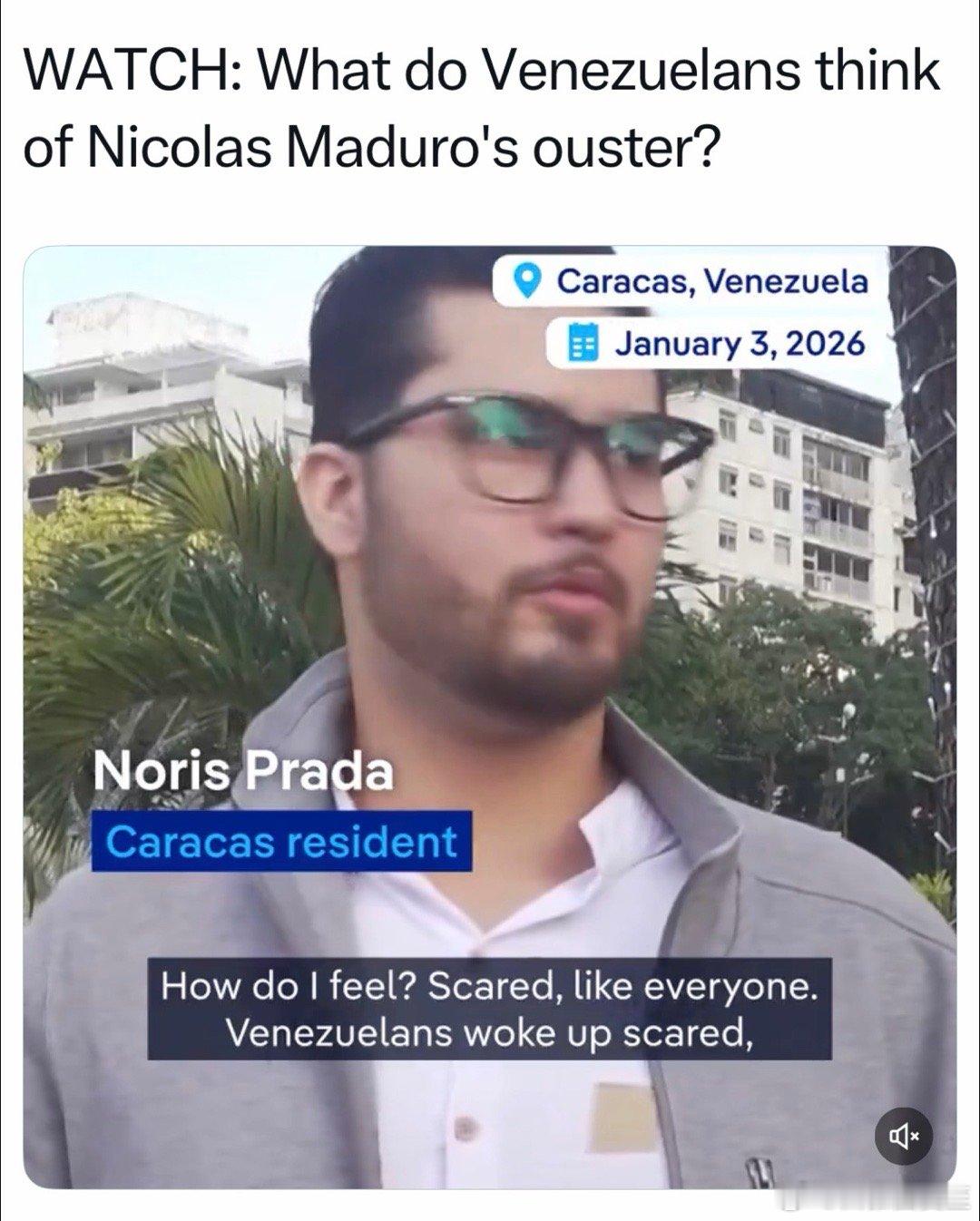 西方记者在委内瑞拉首都街头采访民众，一些反应：我和我家人很害怕，普通人一觉醒来，