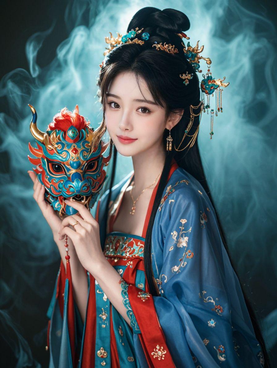 AI神秘汉服颜 原来ai写真可以这么美 人生总得有一套ai写真吧 谁拍...