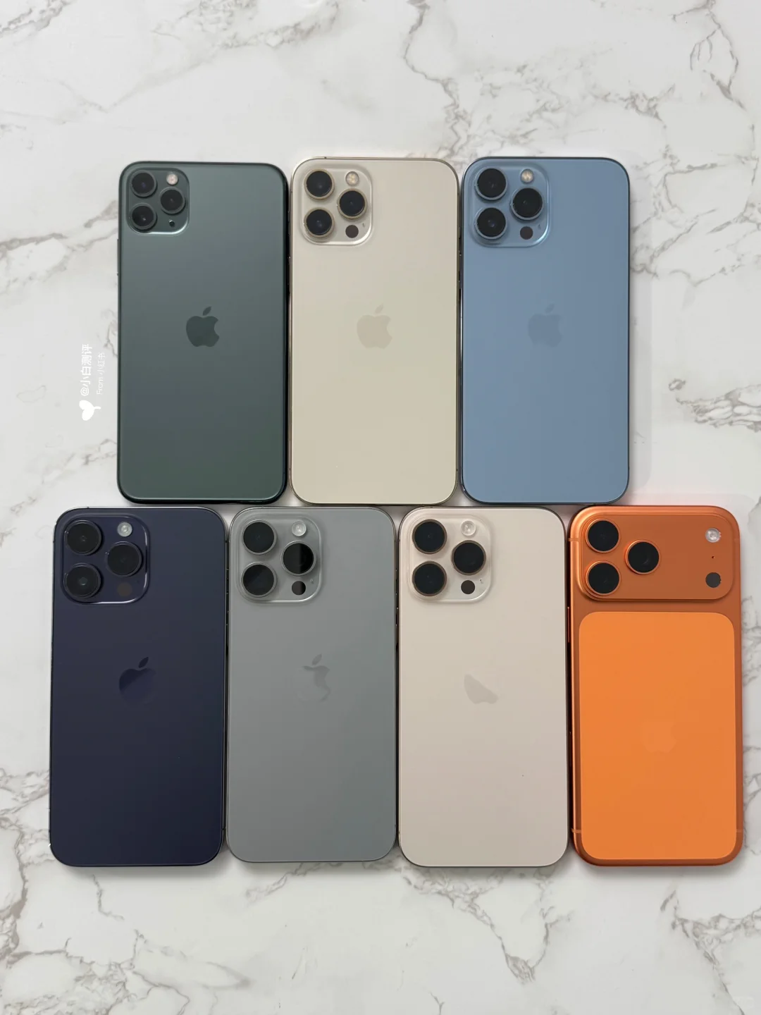iPhoneProMax七代合影 你用过哪一代？