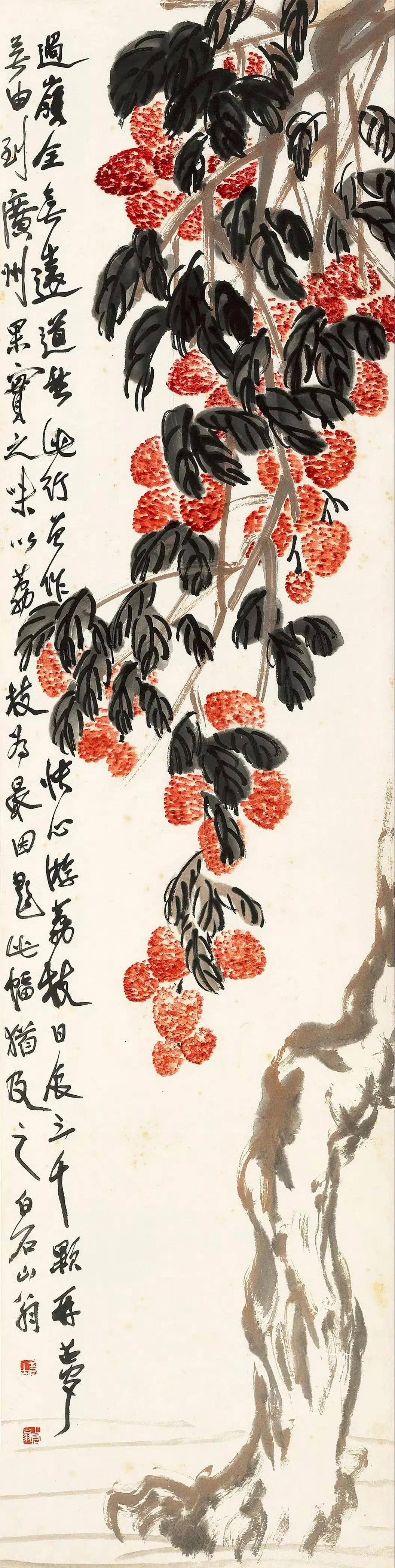 【历代名家画李隆基喜欢的花鸟画水果荔枝】

提起荔枝，我们总能想到唐代闭月羞花沉