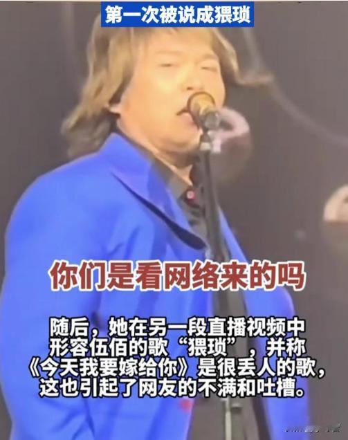 除了吐槽蔡依林陶喆等歌手的歌曲，还特别点名伍佰的歌曲猥琐，这就彻底激怒了网友。