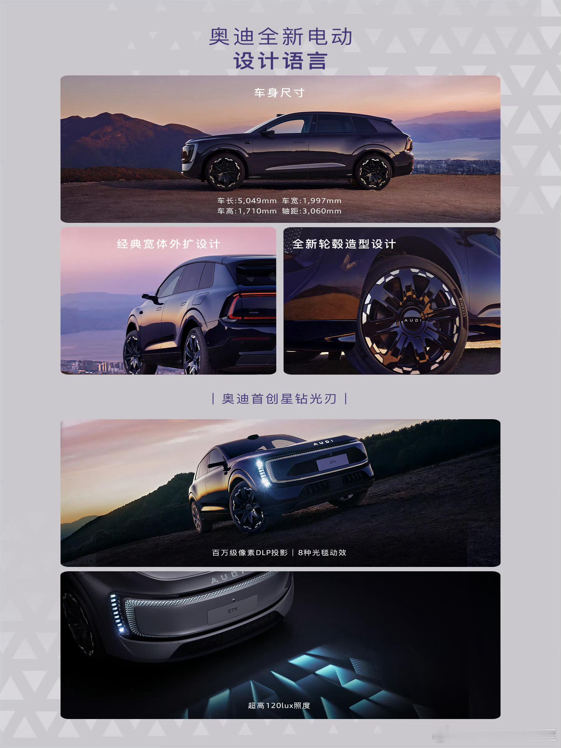 奥迪E7X预售价来了5款车型 预售价区间28.98-37.98万元借着E5 Sp