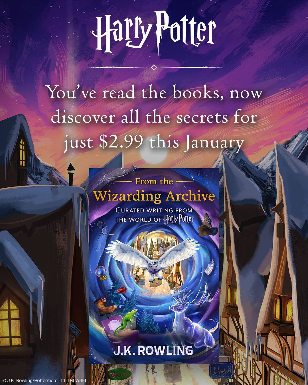 今年1月，《魔法档案馆》限时特价发售。这本官方合集收录了J.K.罗琳撰写的80篇