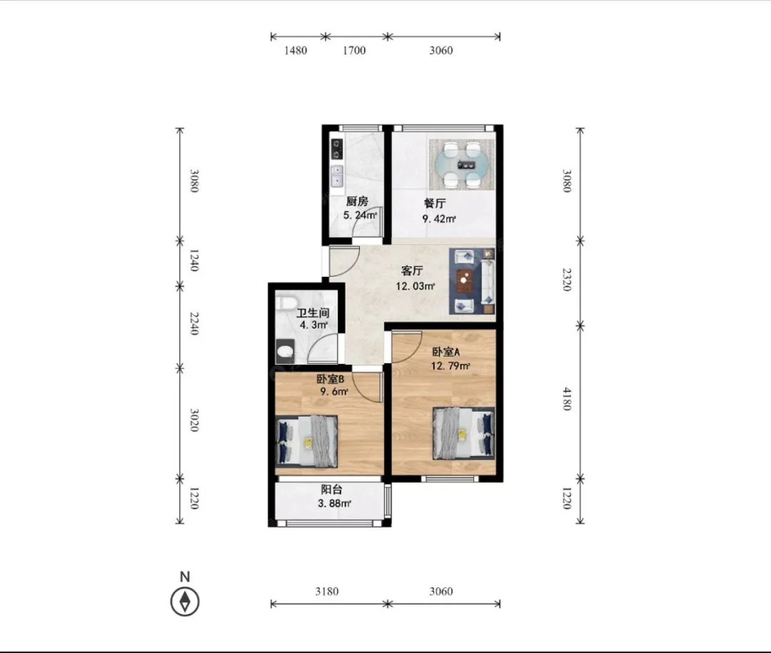 40万坐拥文一街学区！74㎡精致两房