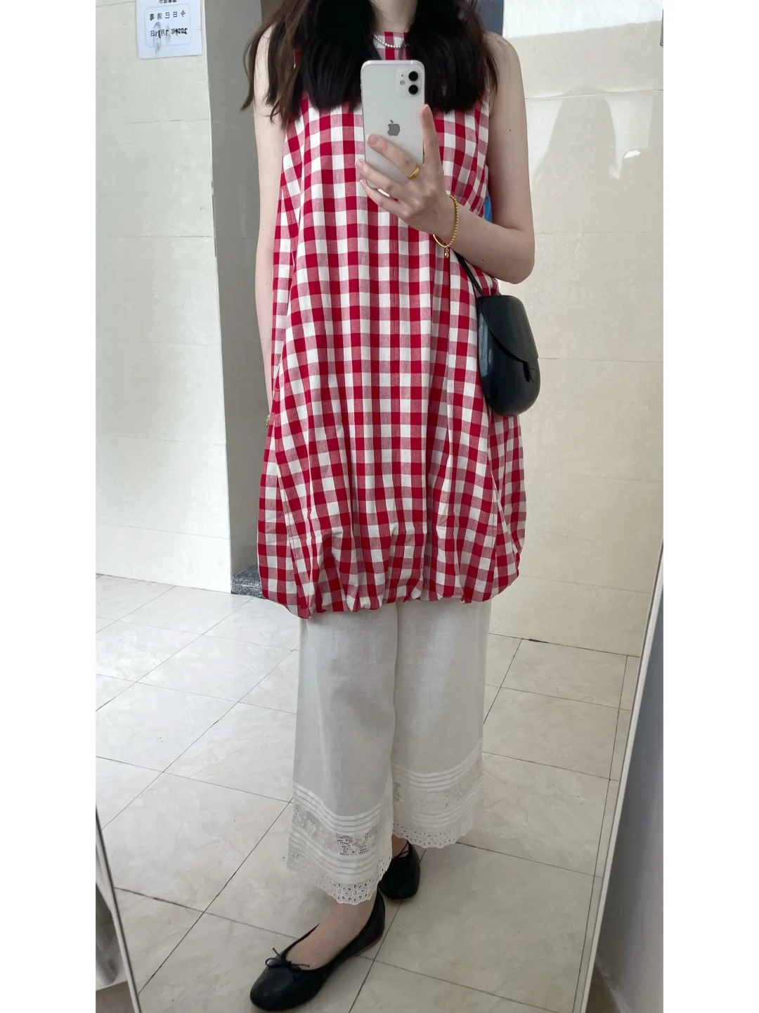 Ootd | 红格气球裙🎈