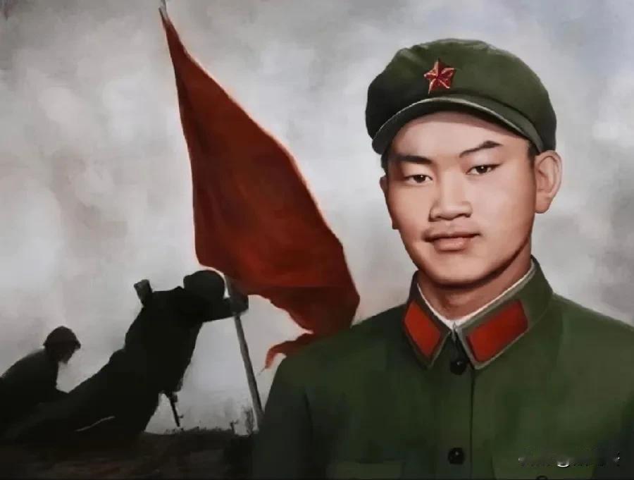 第一个冲上老山主峰的一等功臣-张大权。
人倒旗不倒，牺牲后手仍死死的握着旗杆！