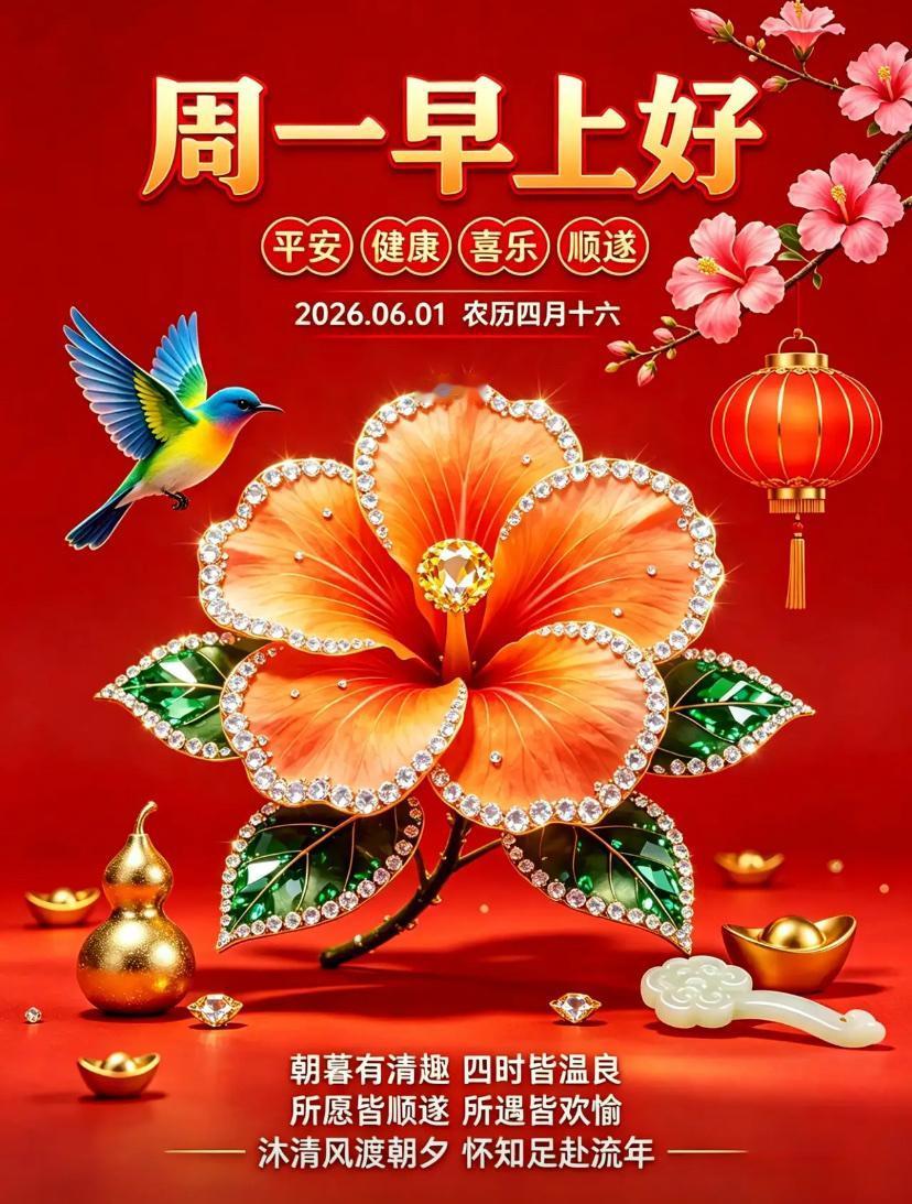 🌺2026./06.01.六月安好.周一顺遂🌺

🌿🌸六月已迎面而来，新