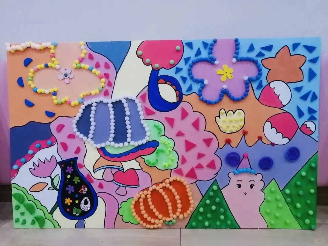 幼儿园环创触摸墙看起来真的很像艺术品！！！