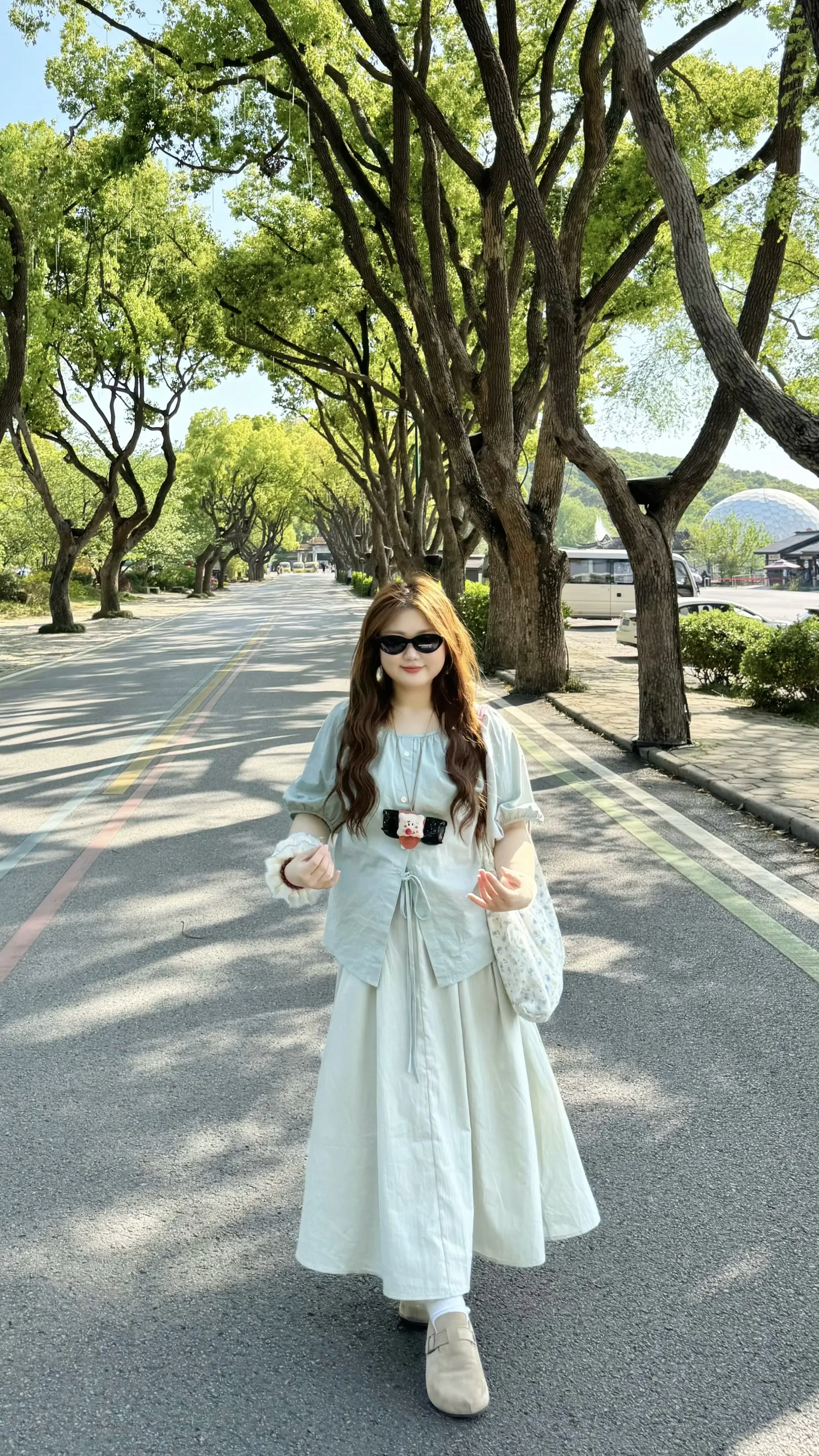空气像青苹果🍏 超显白的裙子太喜欢啦！