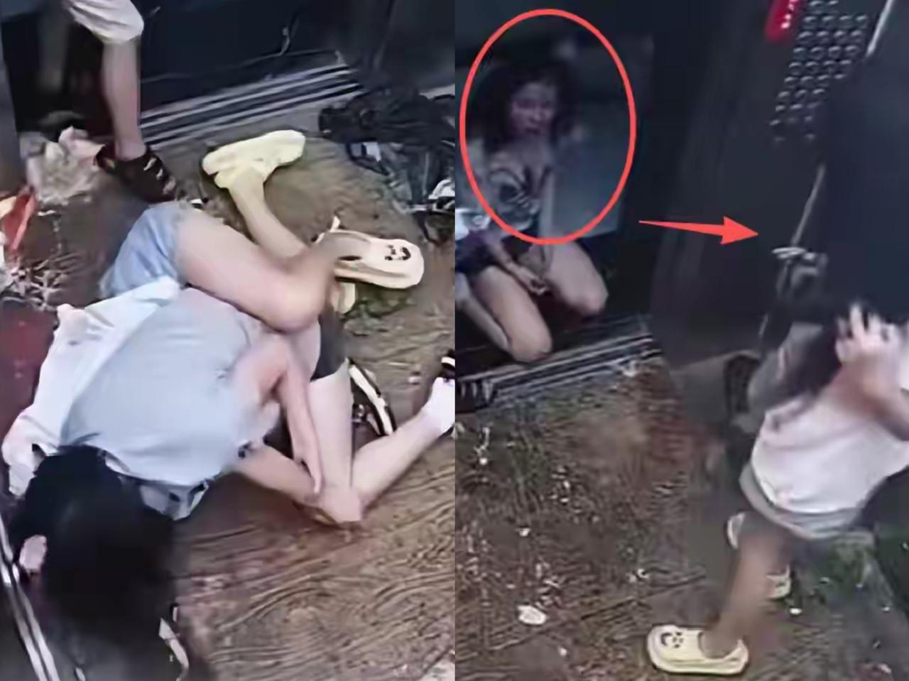 湖北两女子在电梯里大打出手后，宝妈喊出那一句“儿子帮我打她”比互殴本身更让人心寒