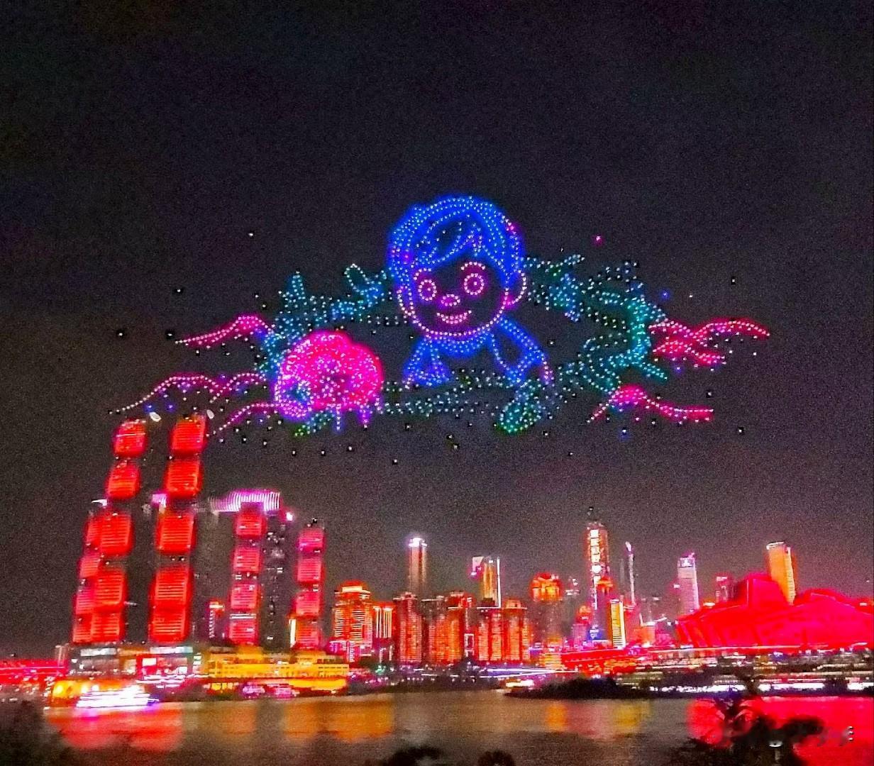 冬日生活打卡季重庆无人机表演！