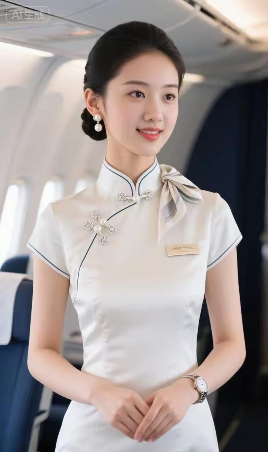 优雅空姐，微笑服务！