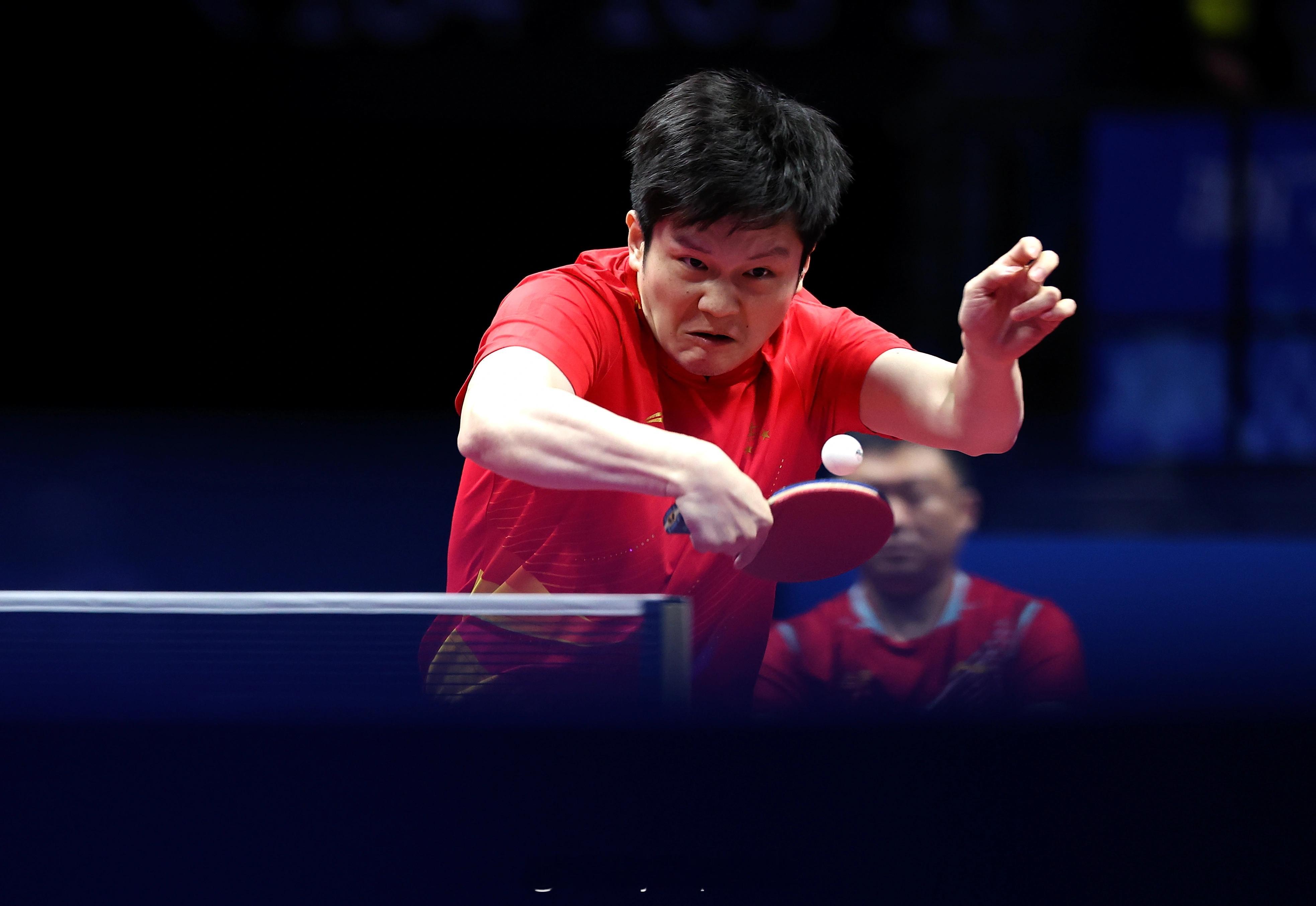 【全运会樊振东4-1林诗栋 成功卫冕男单冠军】11月16日澳门，在全运会乒乓球男