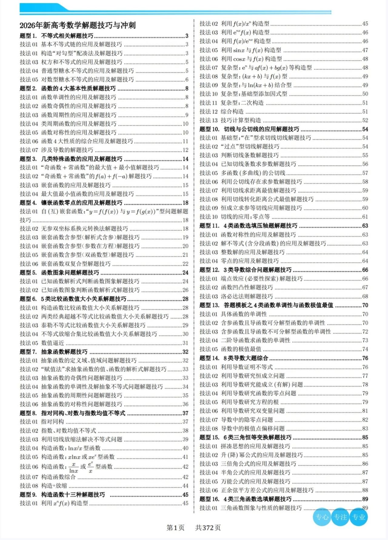 【高中数学】《2026版高考数学题型专项突破》(372页完整版)
———————