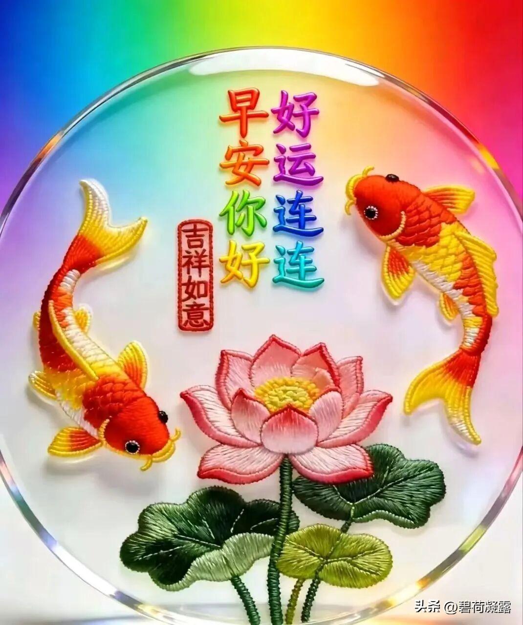 今天是新周第一天，
问候大家周一早安！
青山绿水百花艳，
清晨相约微信见，
每天