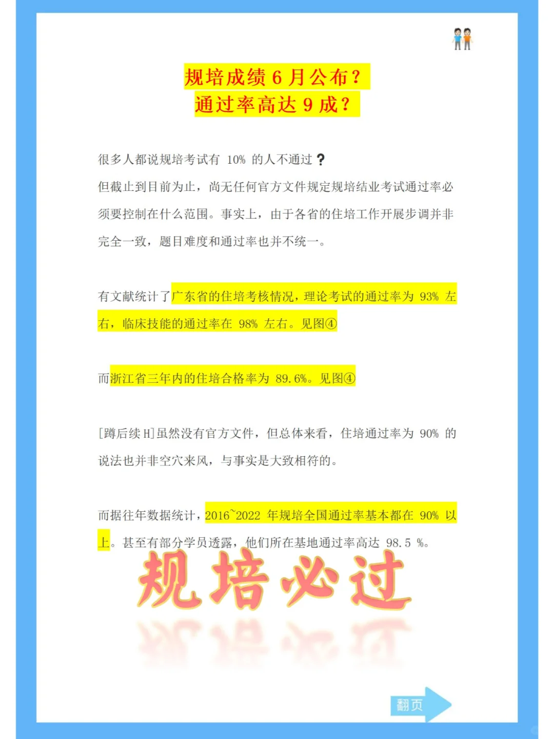 规培成绩6月公布？据说通过率高达9成？