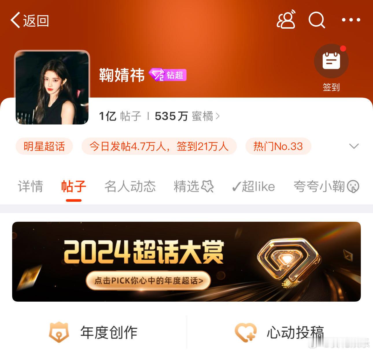 鞠婧祎迪丽热巴超话发帖量破亿  撒花🌸！大家都太棒啦！鞠婧祎和迪丽热巴不愧是当