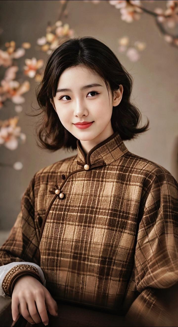 AI扩图 AI复古风佳人