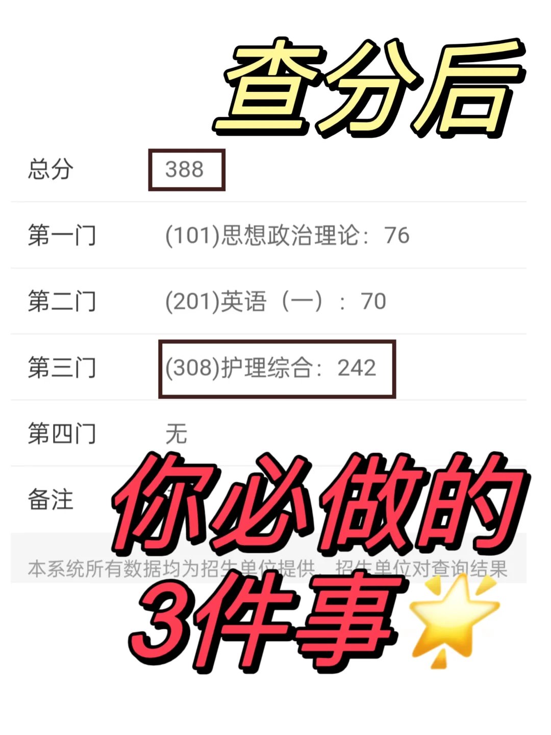 24考研⭕️查分后，你必做的3件事‼️