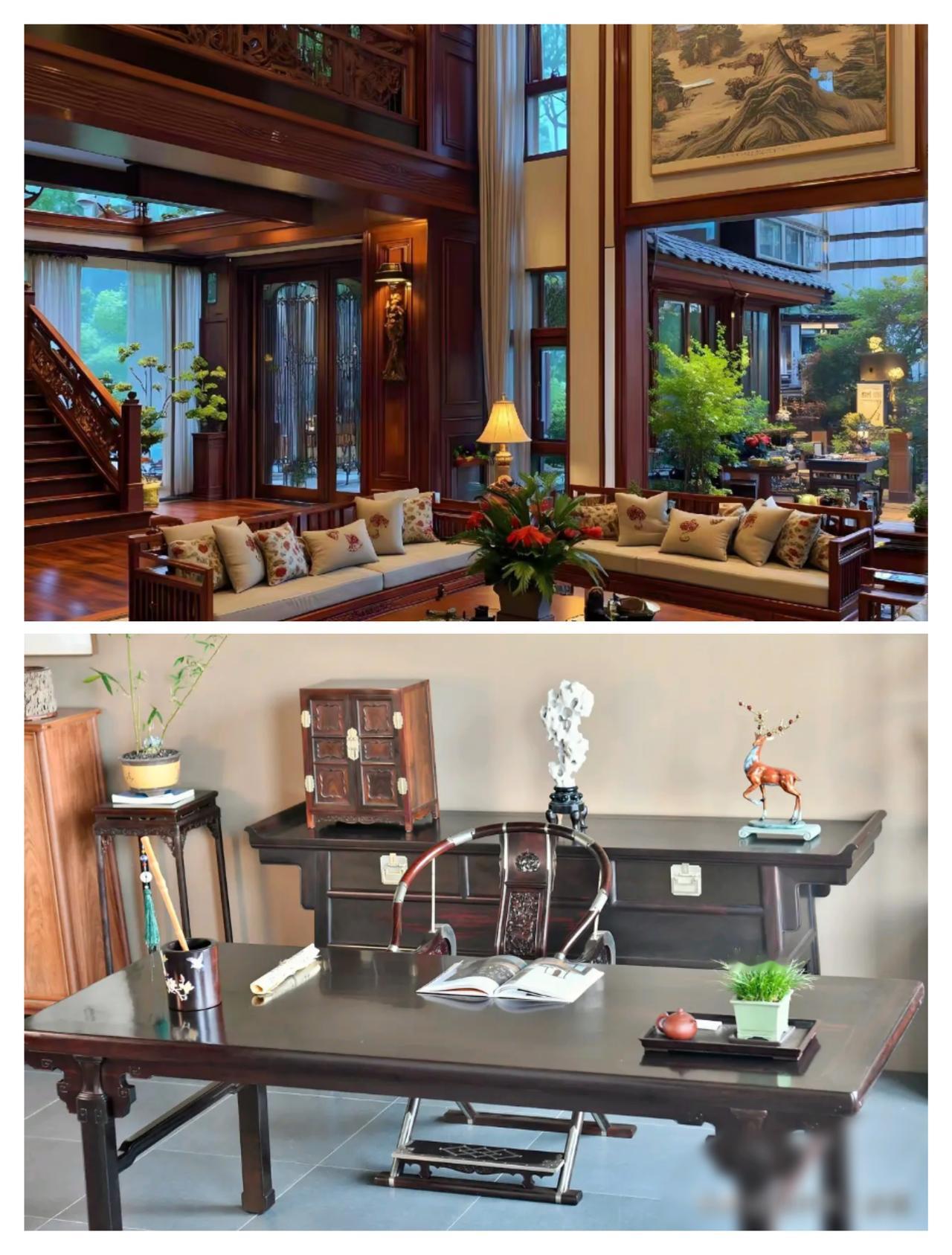 典雅中式客厅，古韵悠长，韵味十足