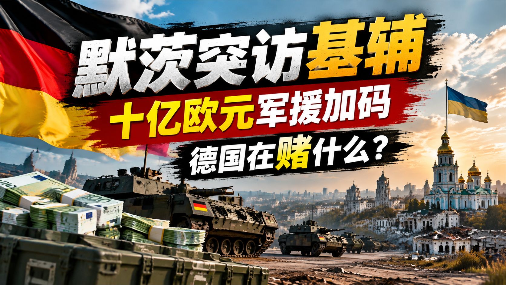 默茨突访基辅，十亿欧元军援加码，德国在赌什么？