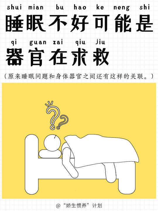 睡眠不好可能是器官在求救｜娇生惯养计划