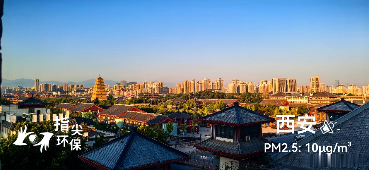 绿水青山·美丽中国行 美丽的西安，早上好！蔚蓝地图 实景。2026年07月08日