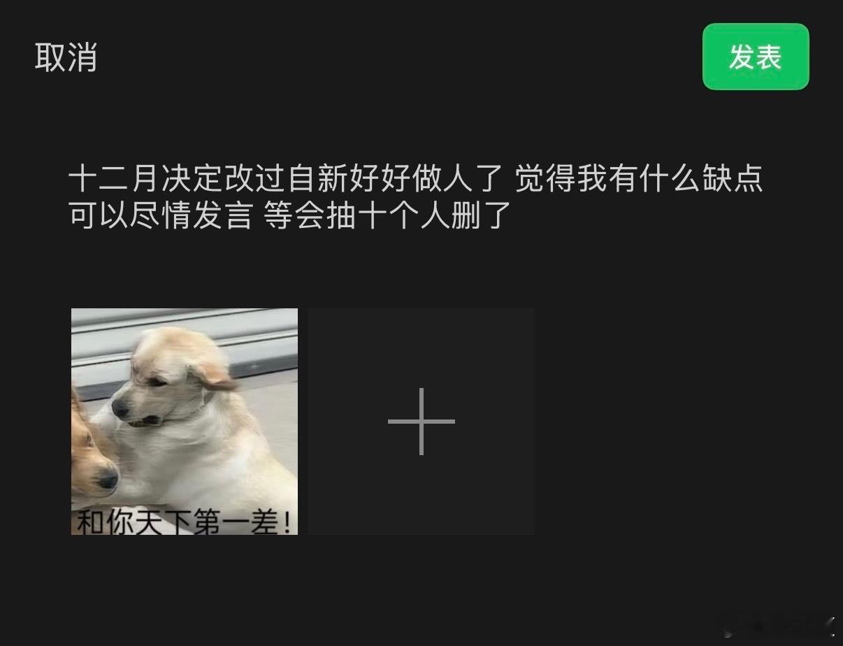 十二月决定好好做人了