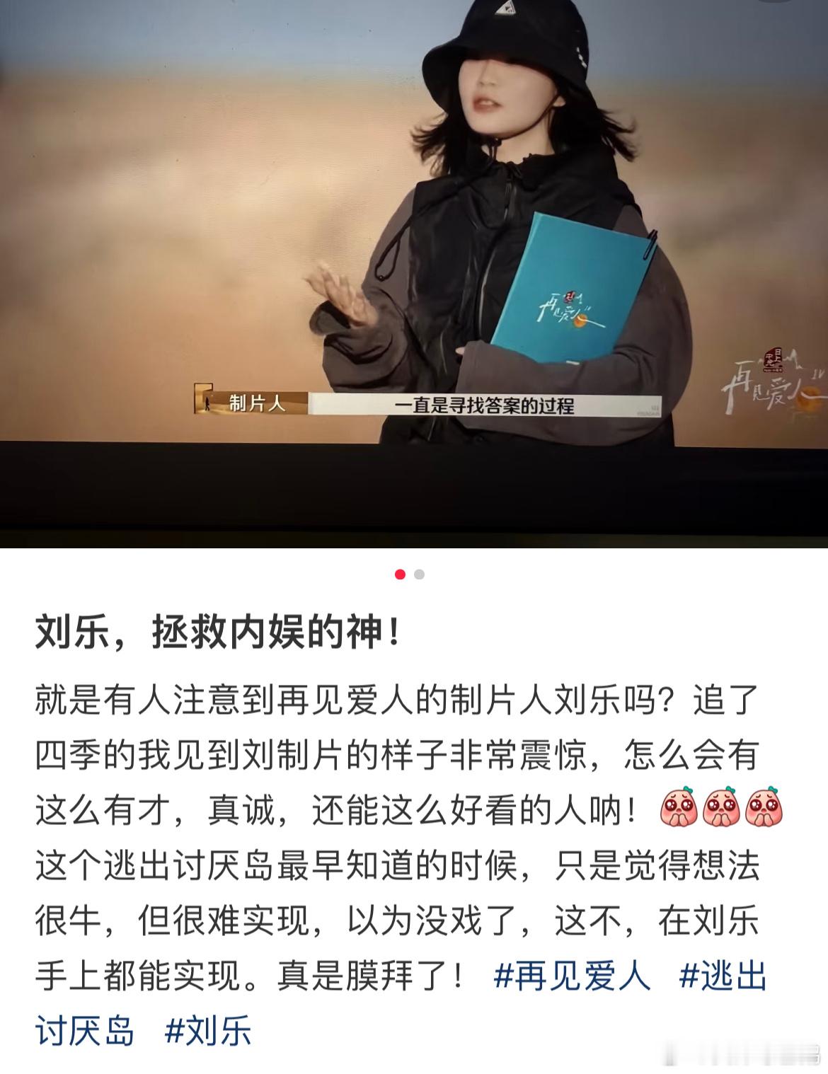 之前说的要把内娱被讨厌的12位艺人放一个岛上录综艺，但没想到的是和再见爱人同一个