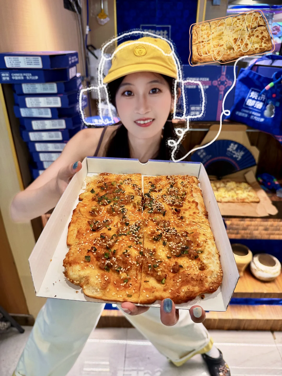 武汉敲火烧饼铺，开到南京新街口金鹰啦！