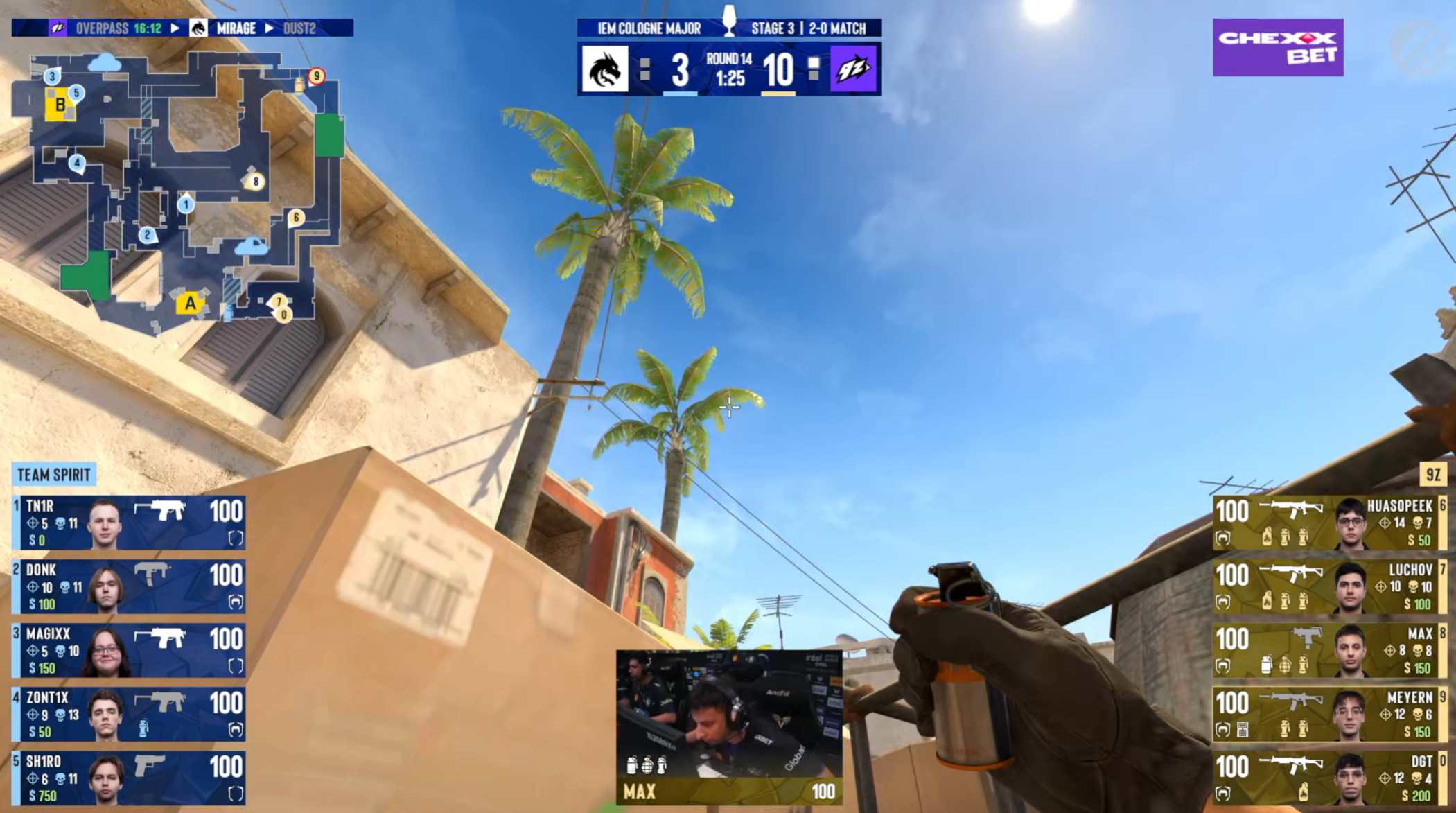 CS2 IEM 科隆Major 2026 第三阶段瑞士轮2-0组Spirit对阵