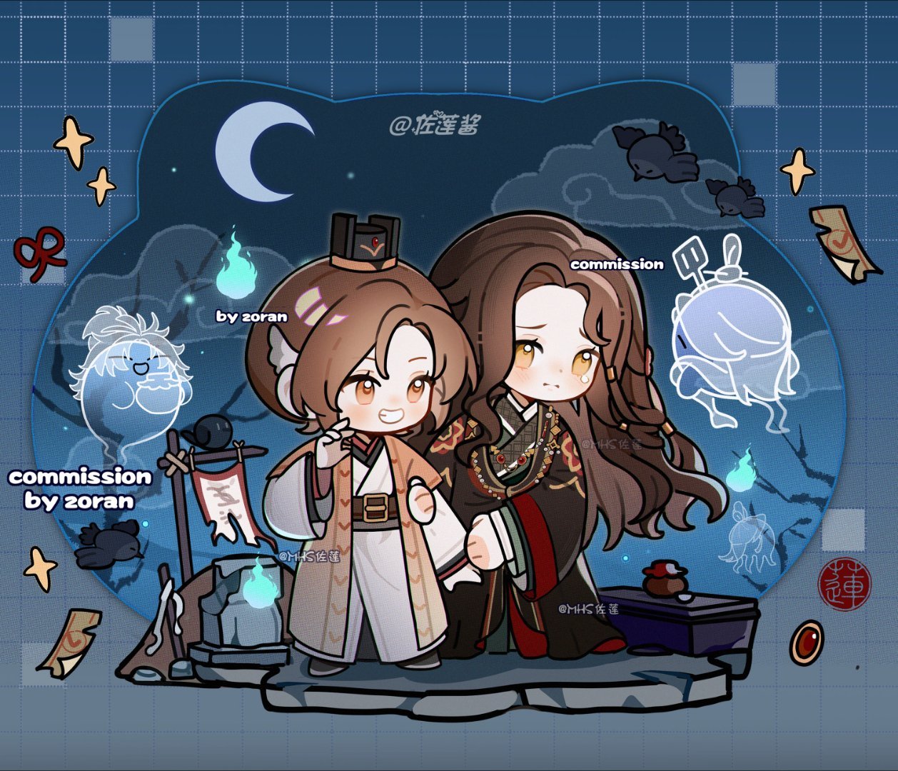 半夜画这个我其实有点害怕的…🥹 ​​​