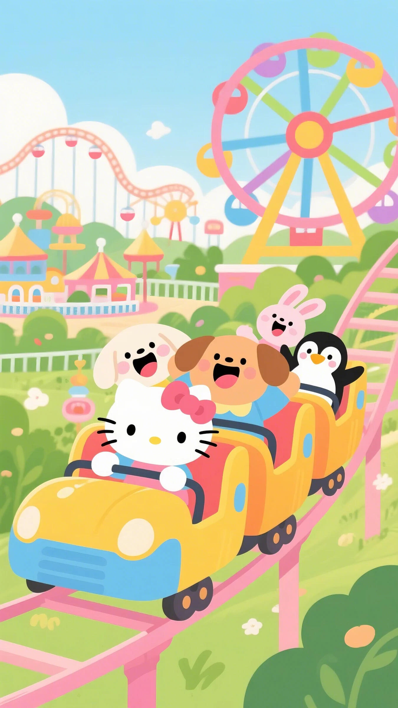 HelloKitty壁纸｜刺激の过山车🎢 ​​​