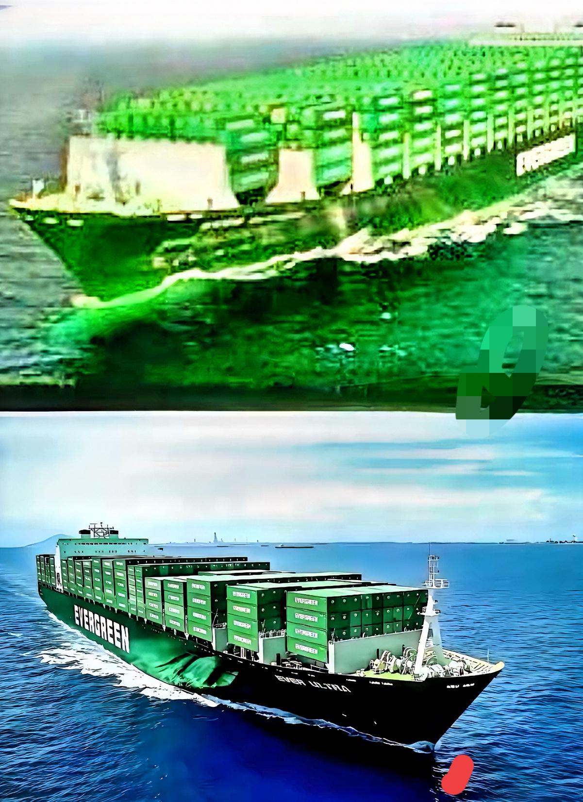 长荣那艘大绿船，
这会儿估计是全球最尴尬的存在了。
海图上看着航行四平八稳，实则