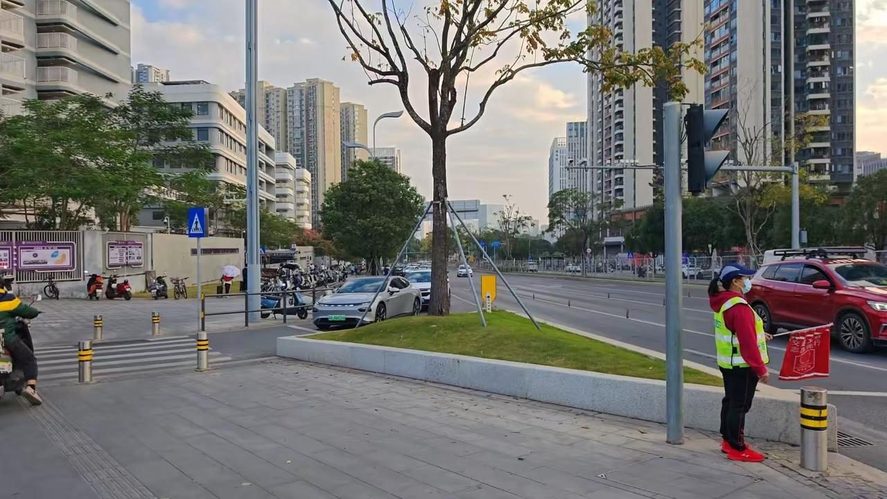 看网友说，当交通协管员，早上车辆高峰期两个小时，傍晚车辆高峰期两个小时，每天工薪