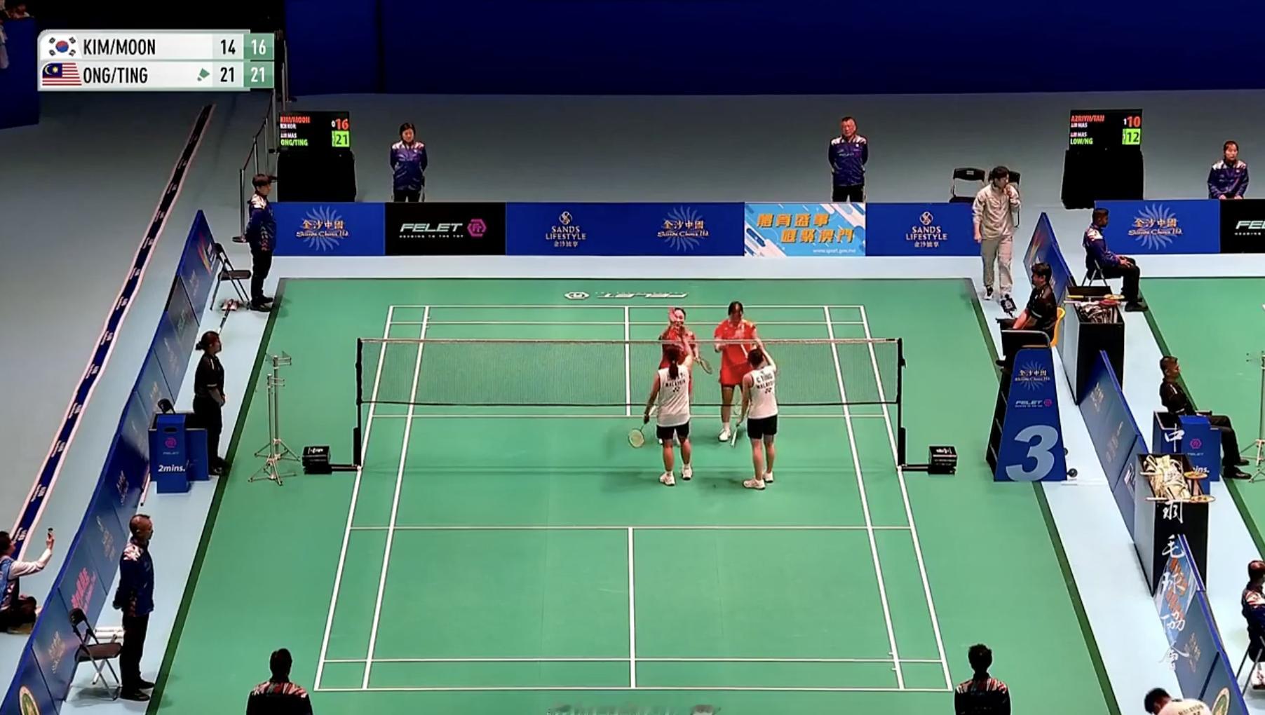 王馨渝/陈韦妏🇲🇾 21-14、21-16 🇰🇷金慧贞/文仁书半决赛：鲍