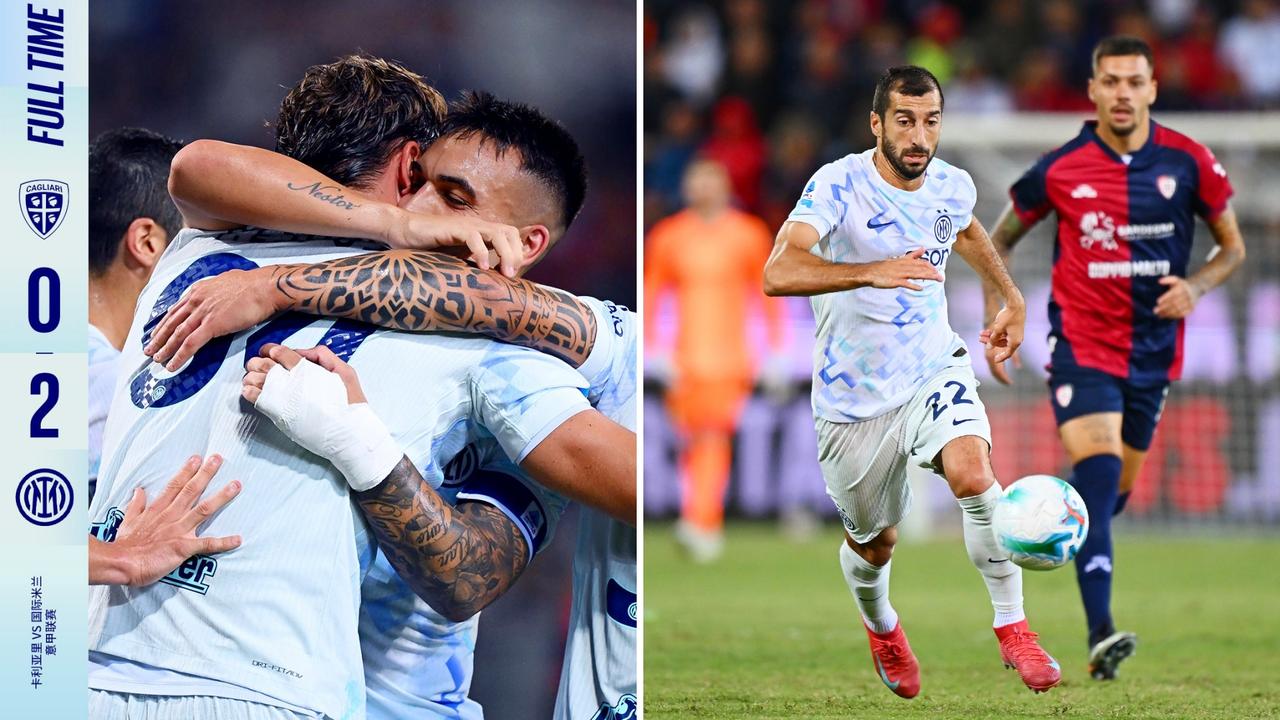 意甲：国际米兰客场2-0击败卡利亚里，取得联赛两连胜。
劳塔罗头球闪击破门，埃斯