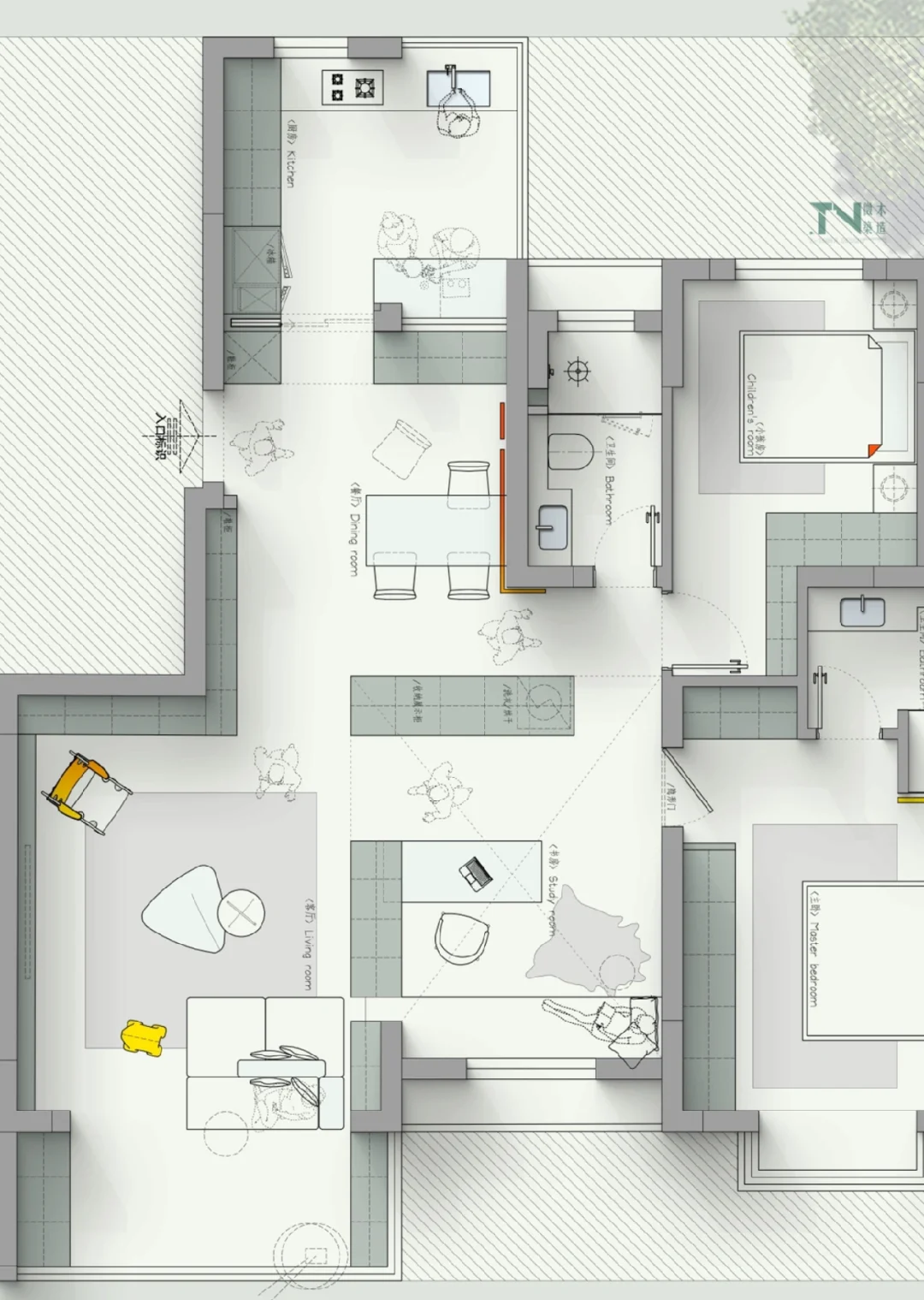 100㎡常见经典户型，我不要和邻居家一样！