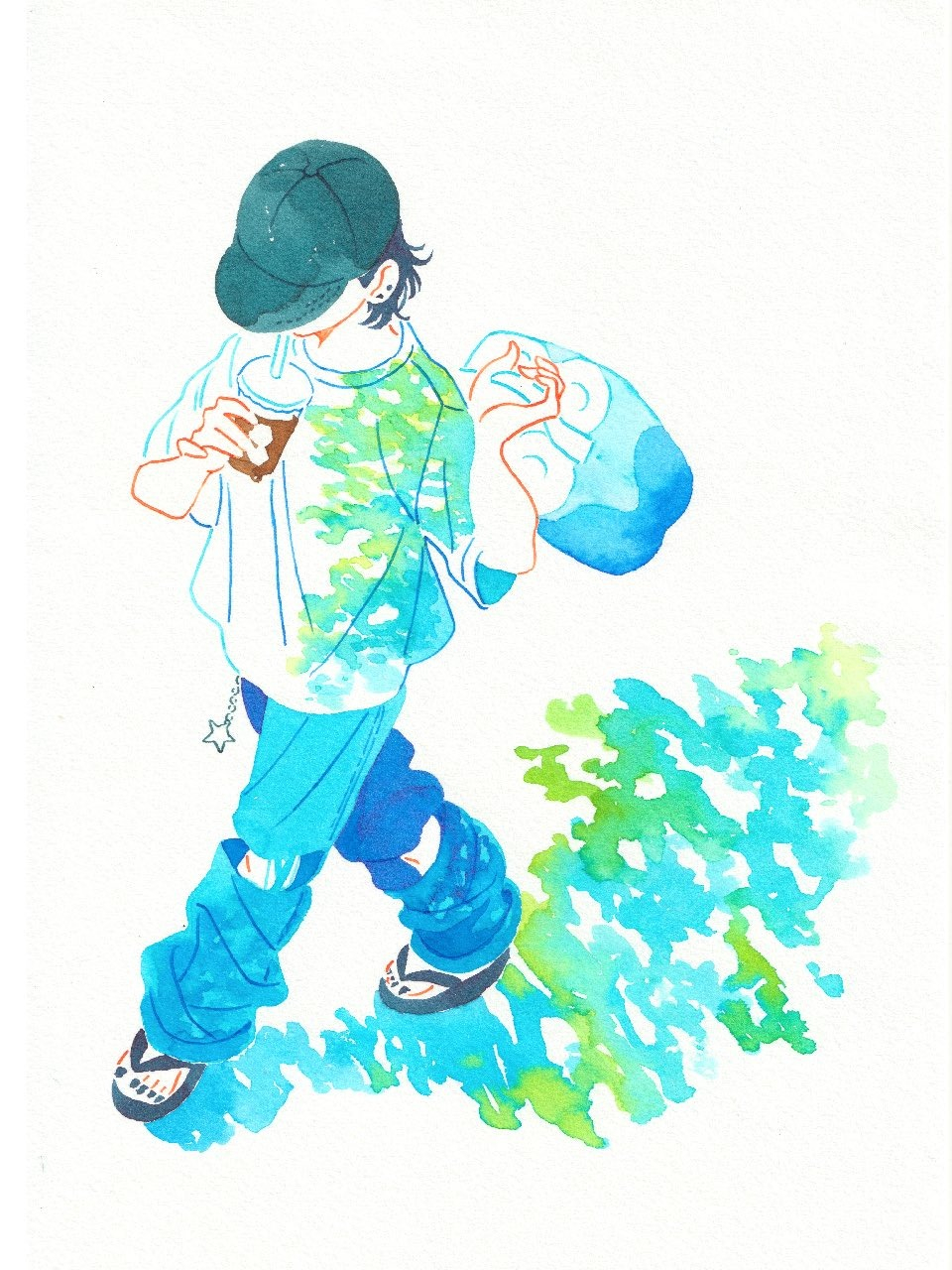 夏日企画壁纸头像插画师 · kmz_sasshi 