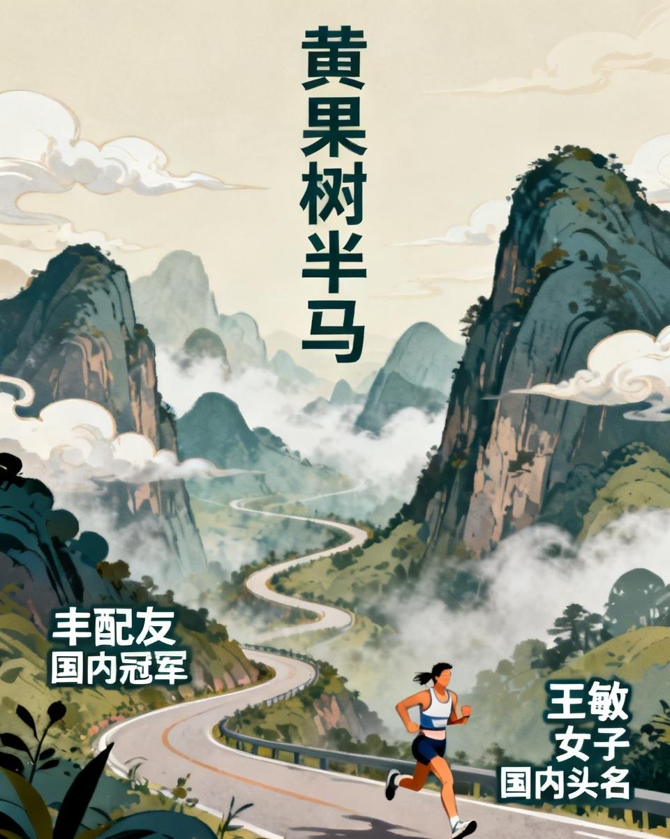 1小时04分33秒！丰配友拿下黄果树半马国内冠军。
起伏赛道强敌环伺，他稳住节奏