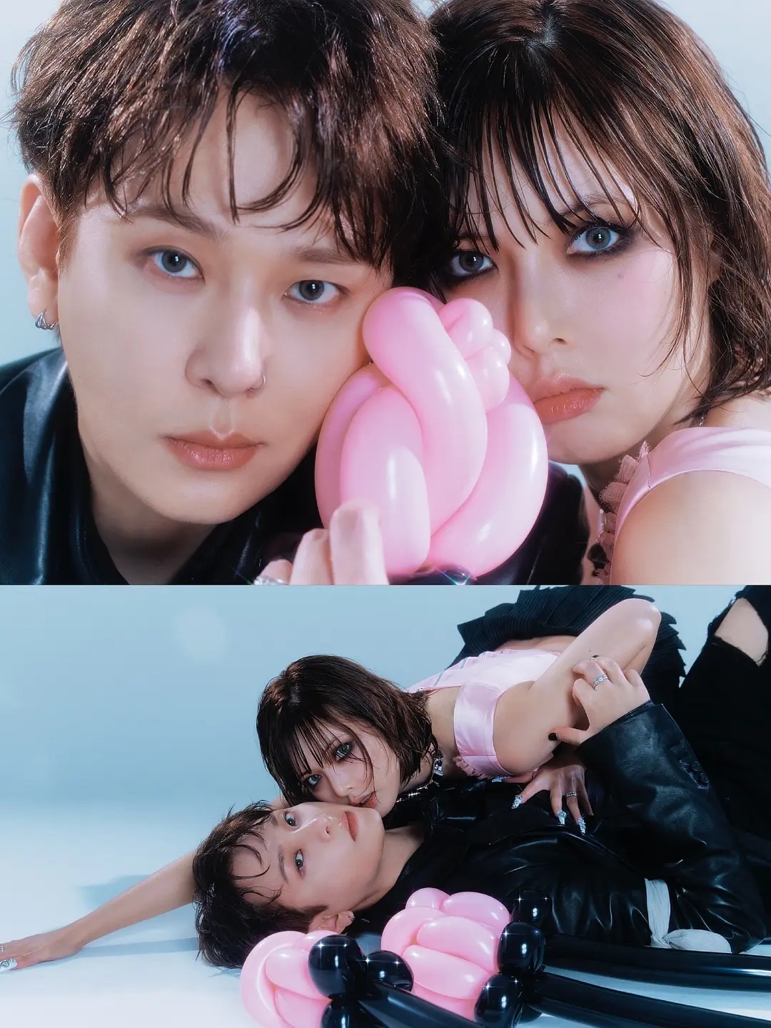 泫雅和她老公结婚照风格怎么也这么奇怪 ​​​