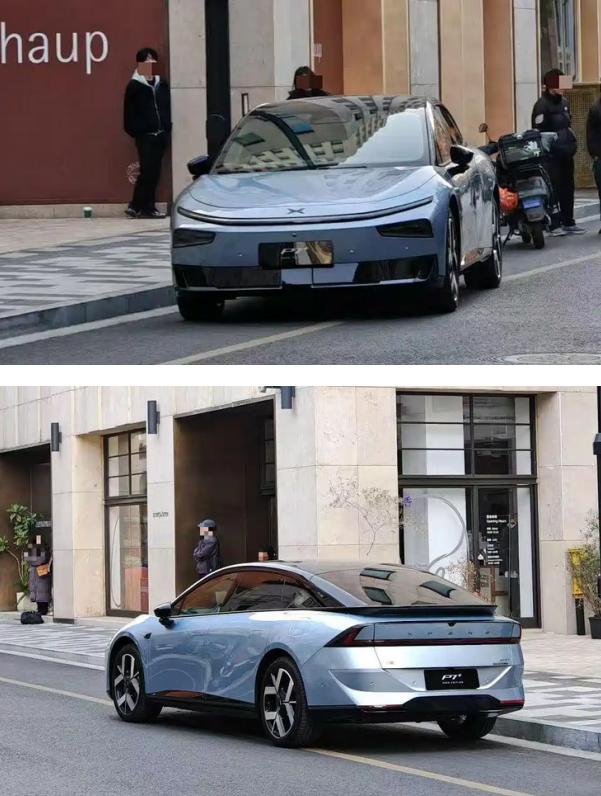 采用东安1.5T增程器 小鹏P7+增程版实车曝光
近日，网上曝光了一组小鹏P7+