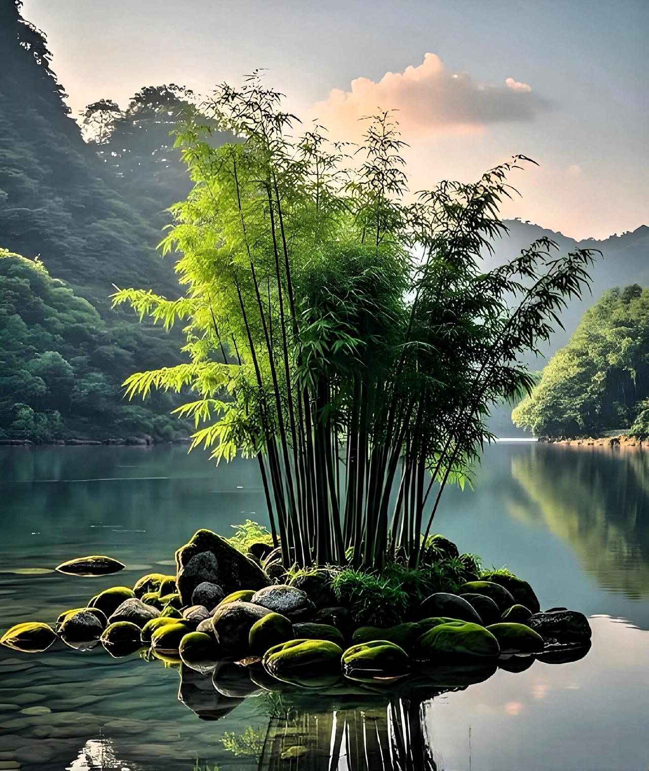 下联：红梅朵朵香

赏析：这幅对联的下联“红梅朵朵香”与上联“青竹枝枝秀”相映成