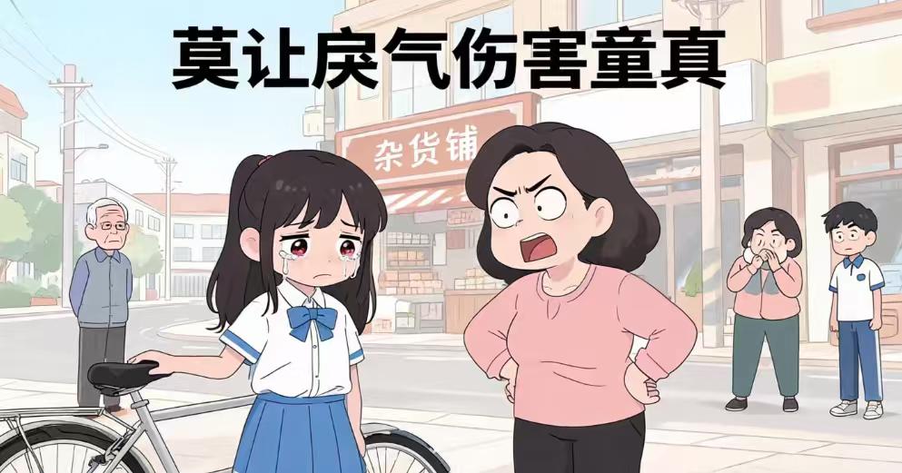 9岁女孩摸了下自行车把手，被扇耳光：成年人的戾气不该由孩子买单
一句天真的夸赞，